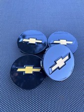 CHEVROLET SET OF  4X 58mm Black Wheel Center Caps - Fits most model picture