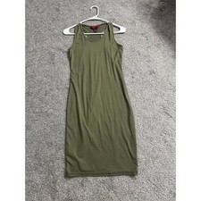 Hot Kiss Green Fitted Sleeveless Stretchy Racerback Dress Women Small picture