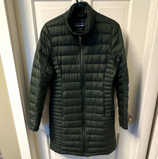 Patagonia Women's Green Down Insulated Quilted Puffer Jacket Full Zip Pockets S picture