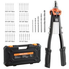 VEVOR Pop Rivet Gun Kit Single Hand Riveter with 230 Blind Rivets for Metal picture
