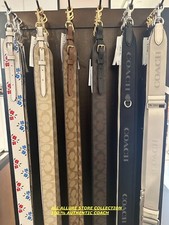 BN COACH Novelty~Guitar Strap~SIG~FLORAL~SOLID ~Leather~canvas BAG STRAP picture