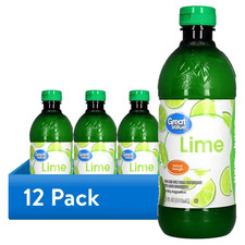 12 pack, Great Value Lime 100percent Juice, 15 fl oz,Shelf Stable. picture