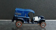 Vintage Hot Wheels Redline 1969 Police 3 Paddy Wagon Blue US HK Diecast Car picture