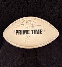(VERY RARE) Deion Sanders Autographed Football Bust It Records Dallas Cowboys picture