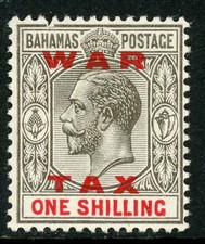GANDALF - British Colony 1919 Bahamas KGV Grey Black & Carmine SG #104 Mint F834 picture