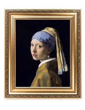 DECORARTS Girl With A Pearl Earring Canvas Painting Framed Wall Art Print 20x16
