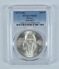 1979 Mo Mexico 100 Pesos MS65 PCGS Blue Label picture
