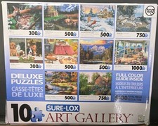 Sure-Lox Photo Gallery 10 Puzzle Box 5,600+ pieces TCG toys VG+ 10 puzzles picture