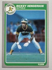 Rickey Henderson 1985 Fleer #425 Scratch Oakland Athletics  picture