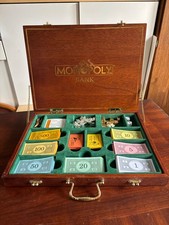 2006 Danbury Mint Deluxe Monopoly Bank Case Magnetic Pieces NO BOARD picture