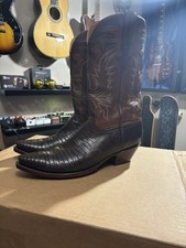 Lucchese Classics Men’s Brown Lizard Boots 11.5 D In Great Shape picture