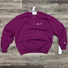 Champion Vintage 90s Deadstock Heavyweight Crewneck Sweatshirt Purple X-Large picture