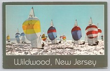 Wildwood NJ Sailboats South Jersey Shore Vintage Postcard Jack Freeman picture