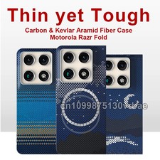 Real Aramid Carbon Fiber Magnetic Case Motorola RAZR Fold Matte Thin Hard Cover picture