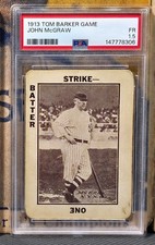 1913 Tom Barker Game JOHN MCGRAW PSA 1.5 NEW YORK GIANTS Prewar Vintage HOF picture