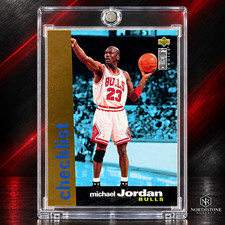 Michael Jordan Card INSERT GOLD PARALLEL HOLO FOIL SP AUTHENTIC BULLS JERSEY #23 picture