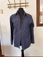 A&S Store Vintage Western Denim Shirt Size 16-16.5 picture