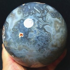 RARE 1916G Natural Polished Colorful Agate Sphere Ball Healing Madagascar A5031 picture