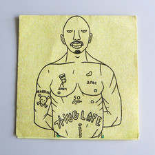 GANGSTER DOODLES x 2PAC - 1 of 1 Post-It-Note Hand Drawn Original picture