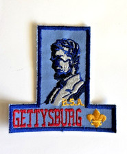 Vintage Gettysburg Abraham Lincoln Boy Scouts of America & 16th President Patch picture
