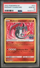 Pokemon 2022 Radiant Charizard 011/078 Pokemon GO GEM MINT PSA 10 picture