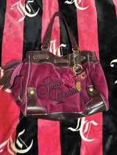 2005/2006 Vintage Juicy Couture Daydreamer Velour Leather Bag picture