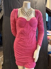 Hot pink mini dress long sleeve (NOTE size S/M picture