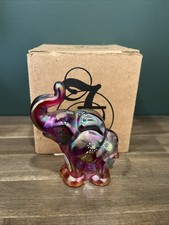 Vintage Fenton Amberina Elephant Figurine picture