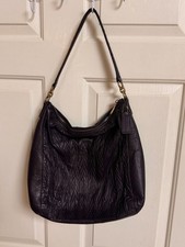 VTG Coach Legacy hobo Bag Eggplant Gathered texture picture