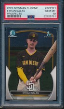 PSA 10 ETHAN SALAS 1st 2023 Bowman Chrome Prospects PADRES Rookie RC GEM MINT picture