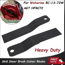 Skid Steer Brush Cutter Blades 2X Heavy Duty For Wolverine BC-13-72W AGT HFRC72 picture