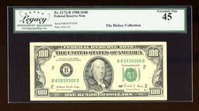 DBR 1988 $100 FRN New York Fr. 2172-B Legacy 45 Serial B83939300D picture