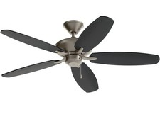 KICHLER Renew Patio 52 in. Brushed Nickel Dual Mount Ceiling Fan w/ Pull Chain picture