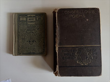 Longfellow 1886 Poetical Works & 1914 Miles Standish Antique Book Lot picture