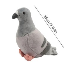 25cm Kawaii Simulated Gray Pigeon Plush Toy Cute Soft Stuffed Animal Dove Bird D picture