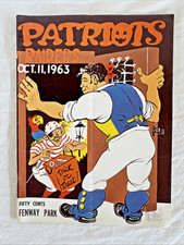 Vintage 1963 AFL Football Program Boston Patriots / Oakland Raiders OCT. 11 NFL picture