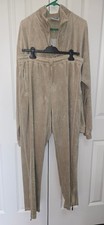 Vintage Damani Dada Velour Tracksuit Set Mens Medium Tan Full Zip, Pants Zip Hem picture
