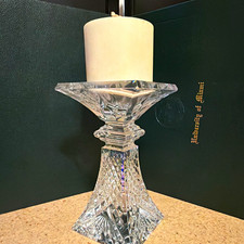 Waterford Crystal Decorative Pillar Candle Candlestick Holder picture