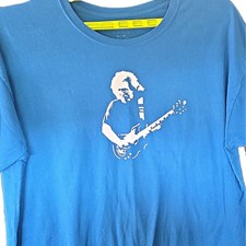 Grateful Dead Jerry Garcia Silhouette Quote T-Shirt Blue XL Sometimes the Songs  picture