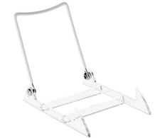 Lot of 12 Gibson Holders 2PL Adjustable Wire & Acrylic Easels Clear Base picture