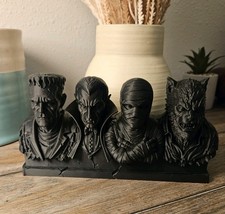Classic Monster Bust Halloween Decor | Frankenstein Vampire Mummy Werewolf picture