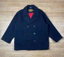 Schott NYC Peacoat Men L Wool Double Breasted USA Military Thermolite Jacket picture