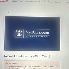 Royal Caribbean International Travel eGift Card $400 US-Nationwide No Expiration picture