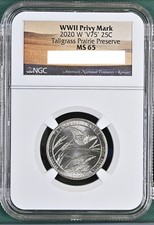 2020 W Tallgrass Prairie KS Quarter 25c NGC MS 65 Privy Mark V75 picture