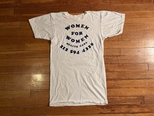 VINTAGE 70s Women for Women Health Care Shirt Women’s M White Single Stitch picture