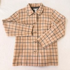 Pendleton Vintage Reversible Plaid Wool Button Up Shacket Coat Size Medium picture
