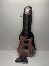 Lyon by Washburn LI15 Double Cutaway Electric Guitar Rose Gold Sparkle Bundle picture