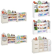Uimoso Kids Toy Storage and Bookshelf with Plastic Bins Toy Storage Organizer picture
