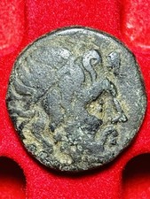 Roman Protectorate AE 20 Macedonia 168-167 BC, POSEIDON, REPUBLIC, VERY RARE, VF picture