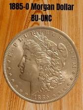 1885-O Morgan Silver Dollar UNC-BU Frosty White Gem Coin picture
